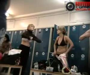 Hidden camera in the dressing rooms catches hot babes undressing