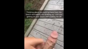 stroking my thick cock in public