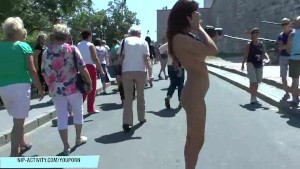 Sexy teen eve naked on public streets