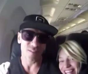 Stiekeme seks in het vliegtuig